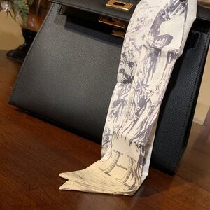 Hermes silk scarf for purse, neck, hair , decor. Brand new condition.Must have!